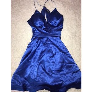ROYAL BLUE FLARE DRESS